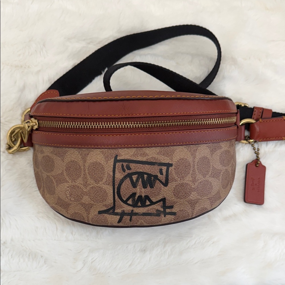Coach Rexy Graphic Signature X Guang Hu Belt Bag